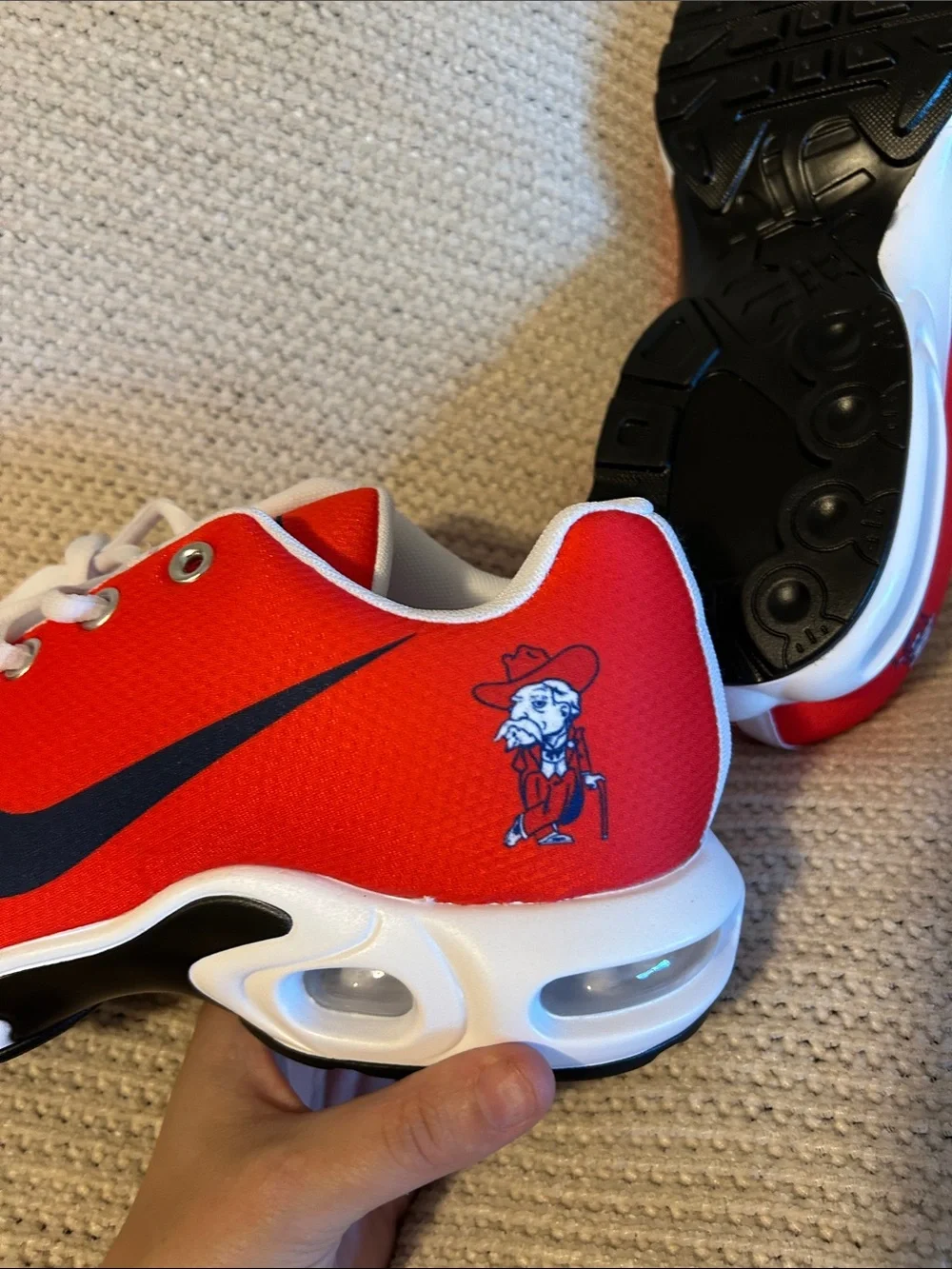 Nike Red and Navy Ole Miss Sneakers